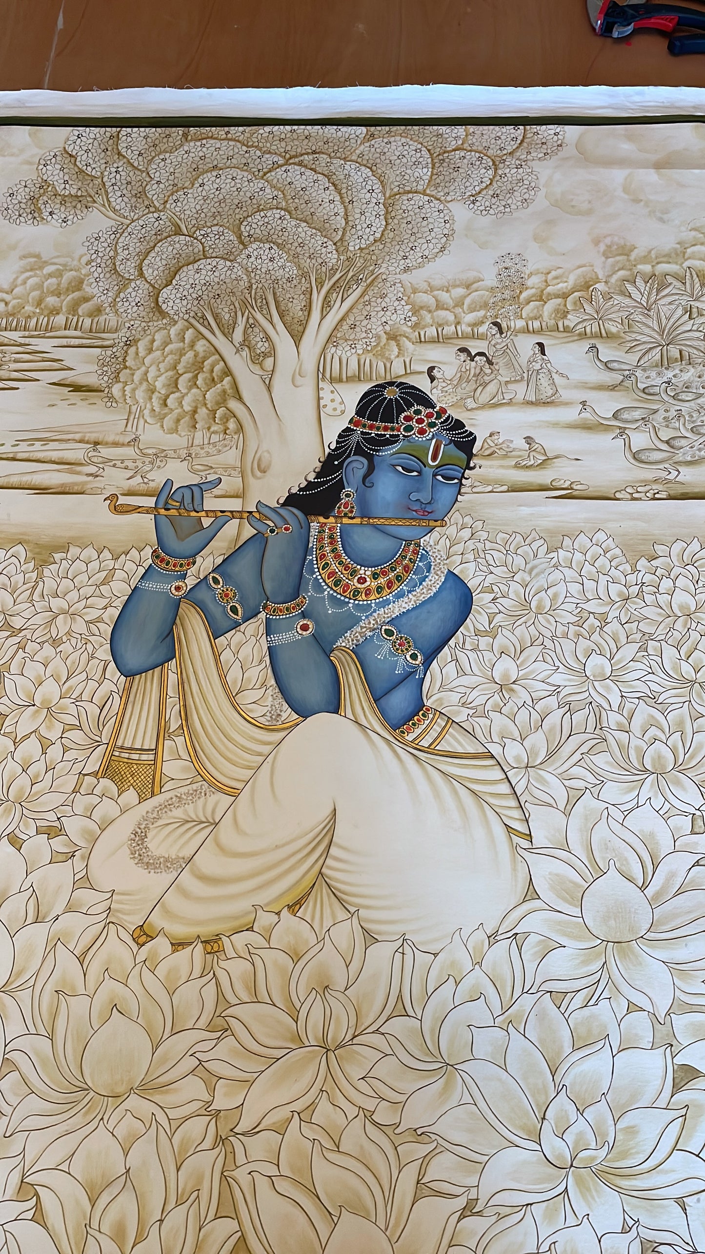 Lord Krishna (monochrome)