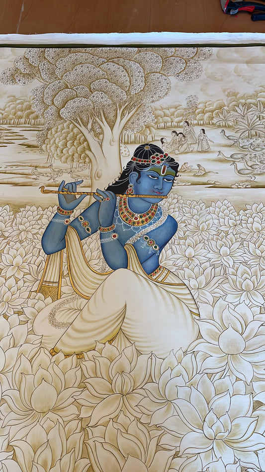 Lord Krishna (monochrome)