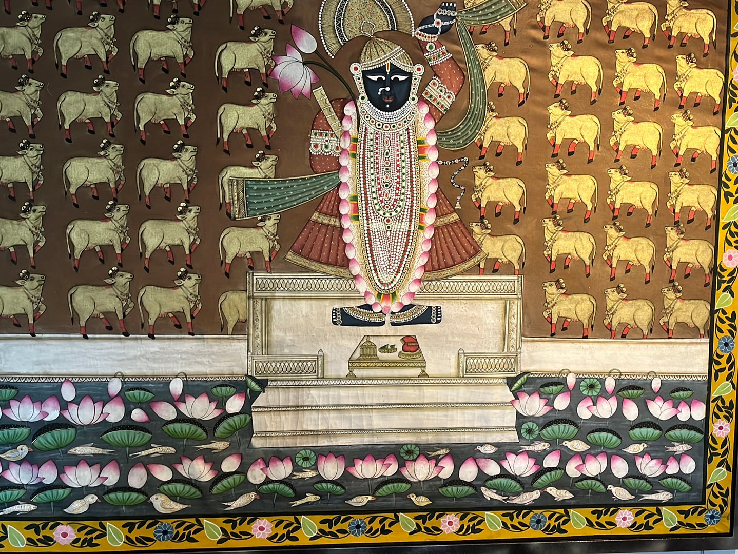 Shreenathji Kamal Talai in Bronze and Gold