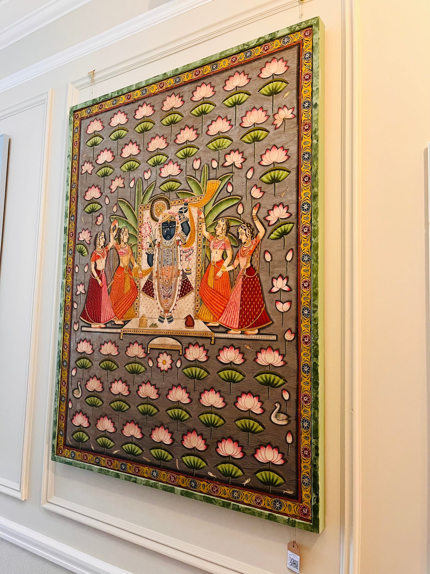 Shrinathji with Gopis in Emerald