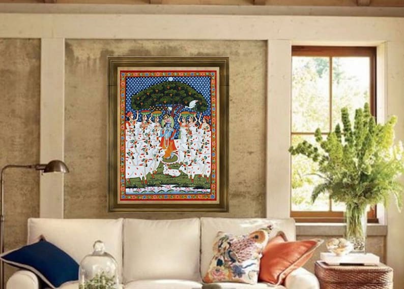 Krishna with Gopies and Cows