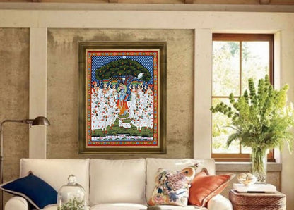 Krishna with Gopies and Cows