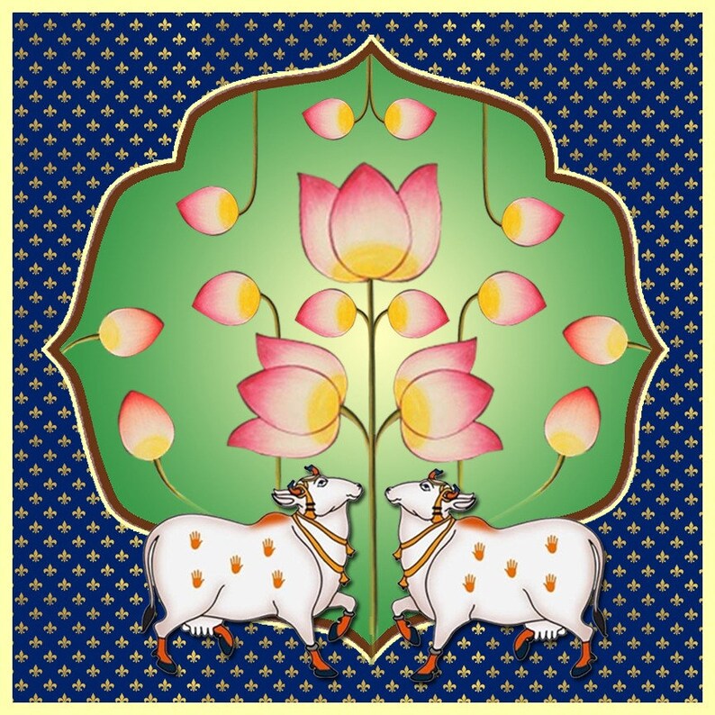 Cows underneath the Lotus